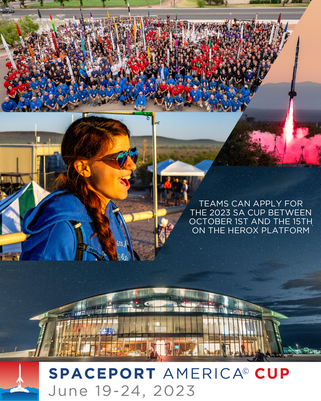 Registration for the 2023 Spaceport America Cup opens next week on Oct